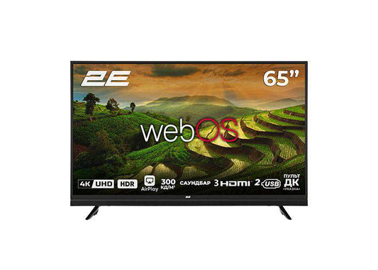 ტელევიზორი -  TV Set 65" 2E LED 4K 50Hz Smart WebOS, Black - itgserv.com