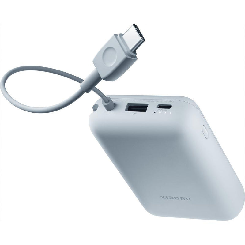 პორტატული დამტენი - Xiaomi Power Bank 10000mAh (Integrated Cable) Ice Blue GL