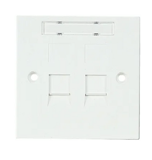 ქსელის აქსესუარი - Fixed Wallplate 2xRJ45 568B UTP PowerCat 5e White