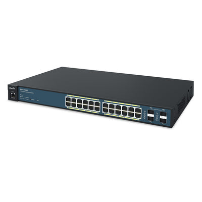 ქსელის სვიჩი - Wireless Management 50AP 24-port GbE PoE.at Switch 185W 4SFP L2 19i demo