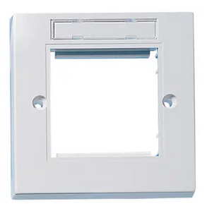 ქსელის აქსესუარი - Labelled Single Gang Wallplate UK 86x86x10mm White