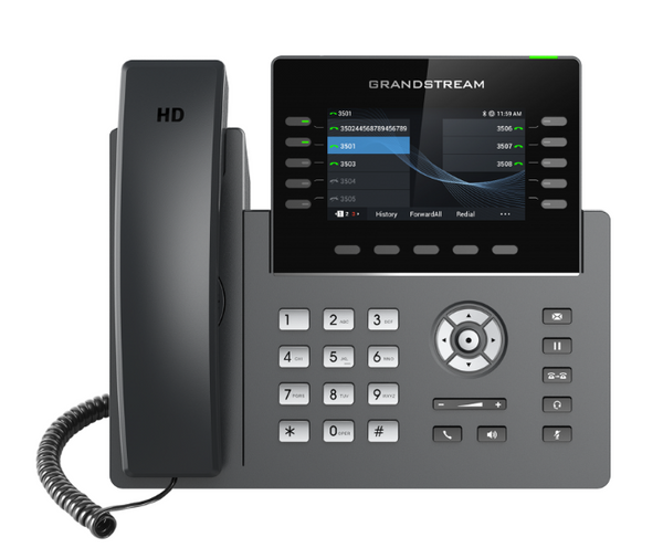 IP ტელეფონი - Grandstream GRP2615 Carrier-Grade IP Phones 10 line keys 16 SIP accounts 40 Digital BLF and Speed Dial keys HD (with power sup