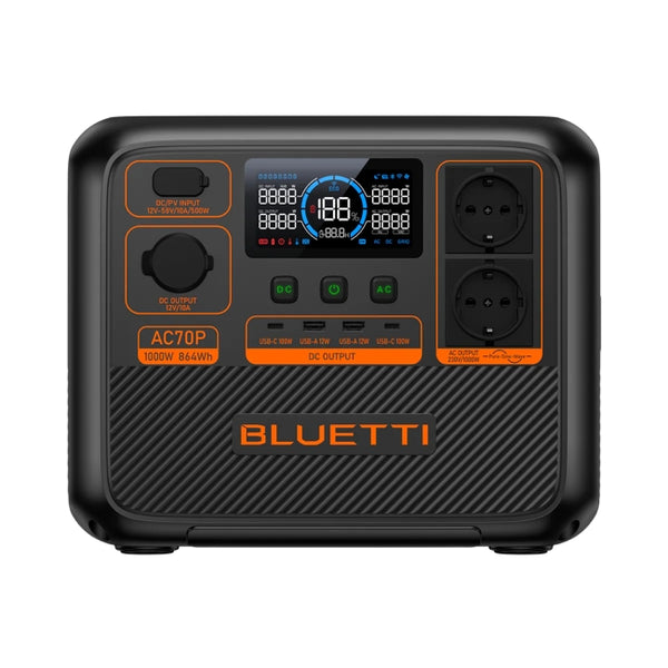 პორტატული ელექტრო სადგური - Bluetti AC70P Portable Power Station 1000W/ 864Wh
