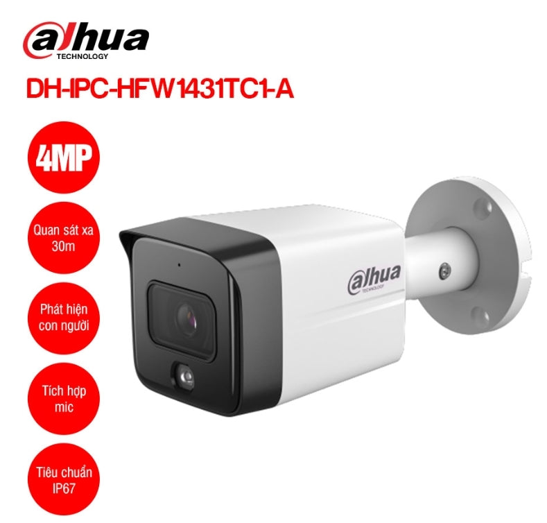 Dahua IPC-HFW1431TC-A 4მპ 2.8mm IP კამერა