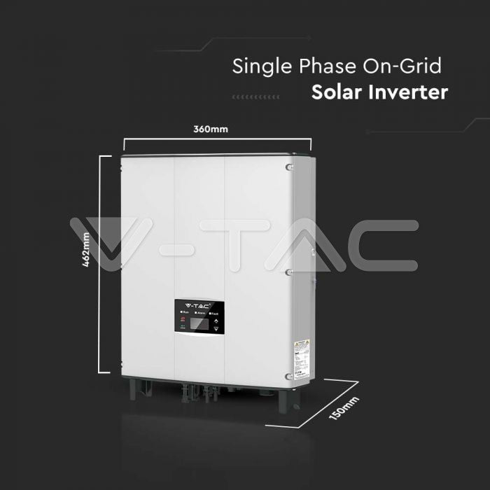 ინვენტორი: 5kW On-Grid Solar Inverter LCD Display DC Switch Single Phase IP65 - ITGS