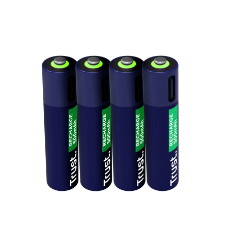 დამტენი - Trust USB-C RECHARGEABLE BATTERIES 4P - AAA