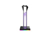 ASUS ROG Thorne QI EU headphone stand holding gaming headphones with sleek black design and ASUS logo visible.