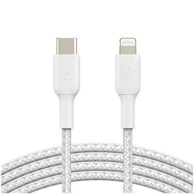BELKIN Lightning to USB-C Braided Cable 2m White
