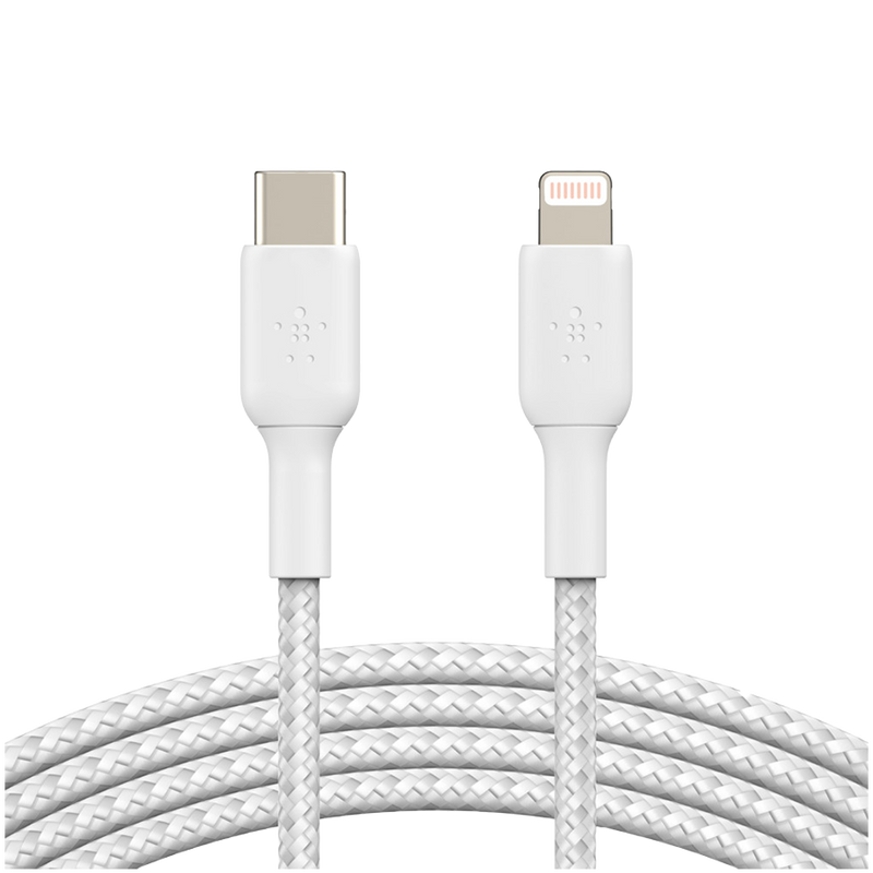 BELKIN Lightning to USB-C Braided Cable 2m White