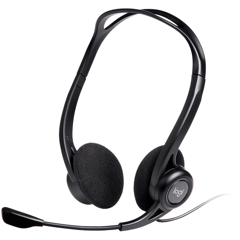 LOGITECH PC960 Corded Stereo Headset Black USB