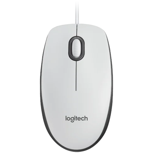 LOGITECH M100 Corded Mouse White USB
