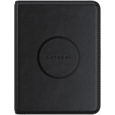 SATECHI Vegan-Leather Passport Cover w/ Find My (Black)