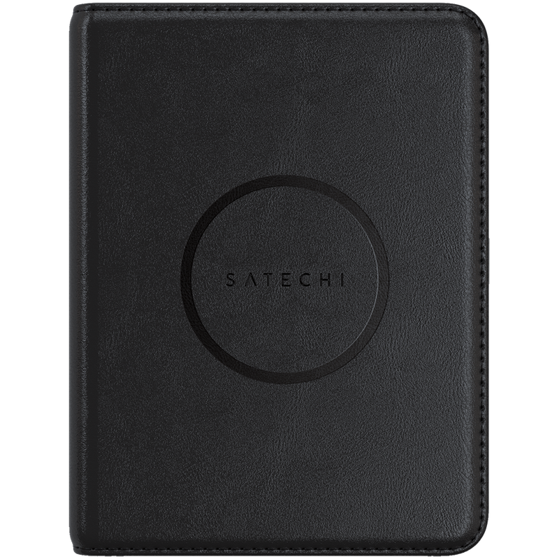 SATECHI Vegan-Leather Passport Cover w/ Find My (Black)