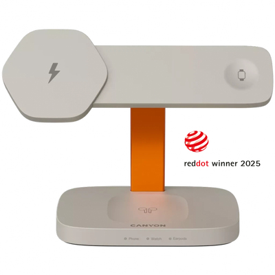 CANYON Hexagon 310 3-in-1 Charging Station LightGrey Orange