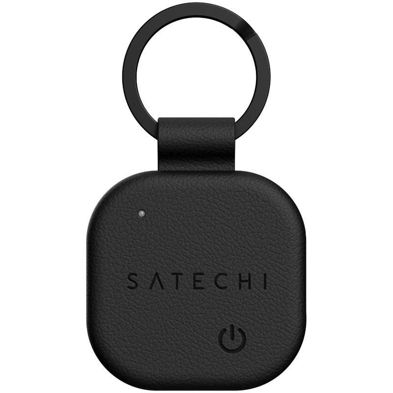 SATECHI Vegan-Leather Keychain with Find My