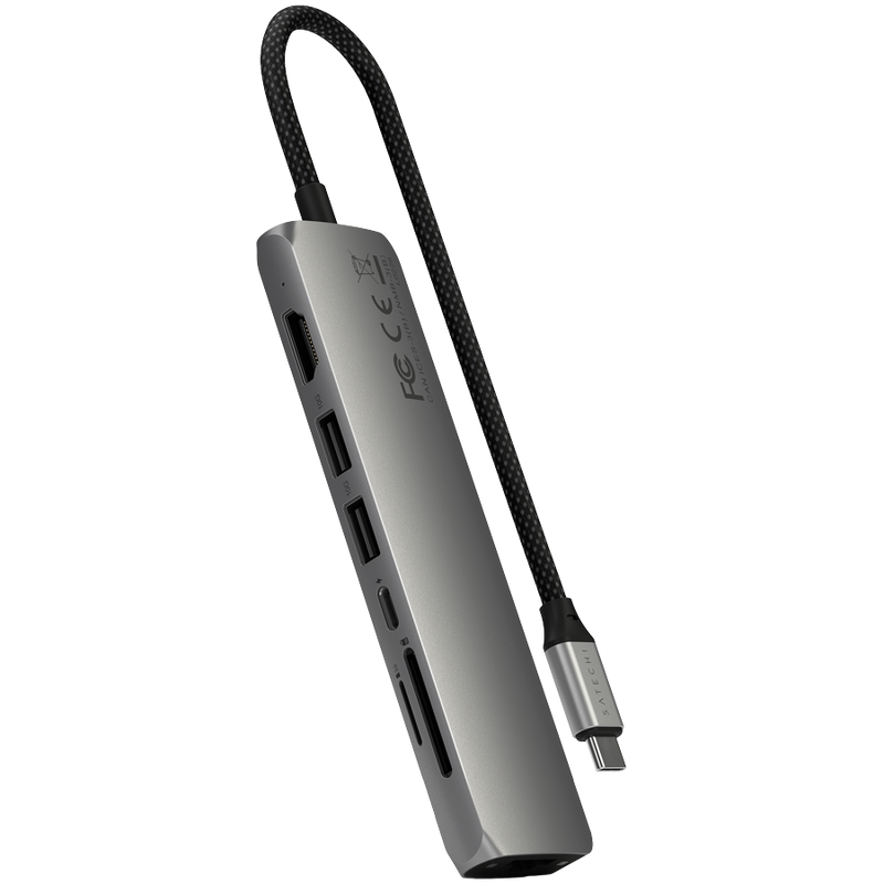 SATECHI 7-in-1 USB-C Multiport Adapter Space Grey