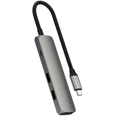 SATECHI 4-in-1 USB-C Multiport Adapter Space Grey