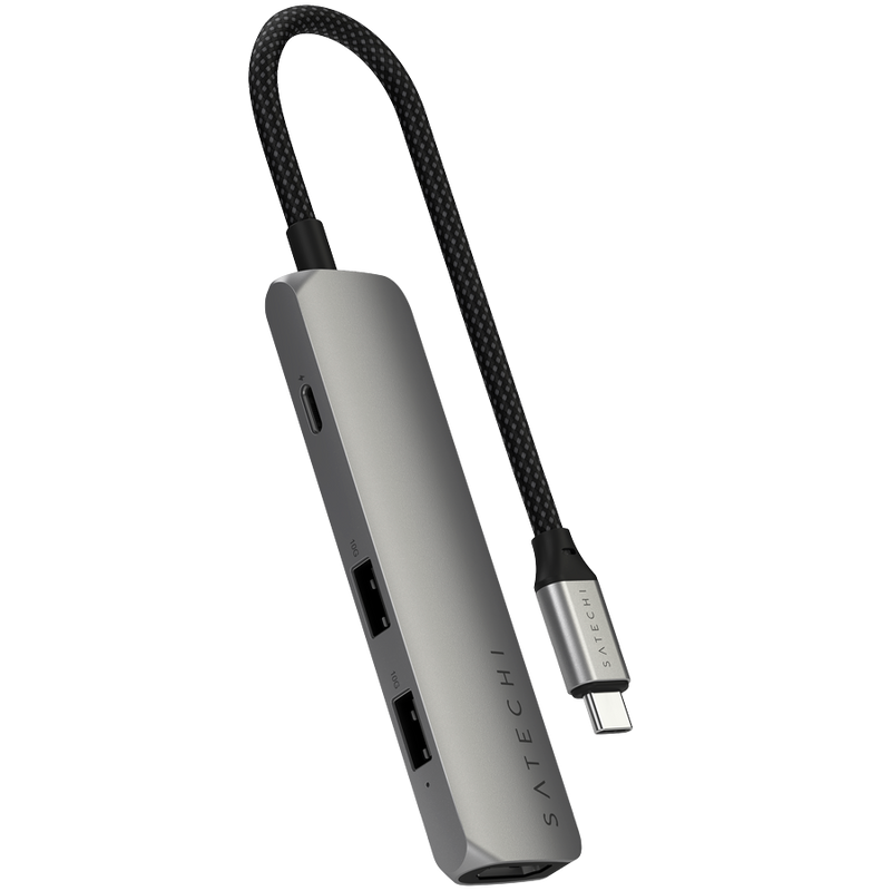 SATECHI 4-in-1 USB-C Multiport Adapter Space Grey