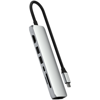 SATECHI 7-in-1 USB-C Multiport Adapter Silver