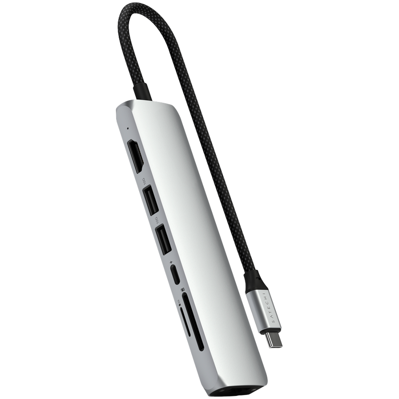 SATECHI 7-in-1 USB-C Multiport Adapter Silver