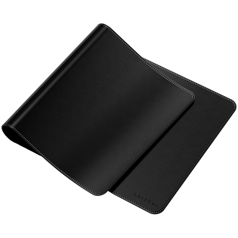 SATECHI Vegan-Leather Premium Desk Mat Black