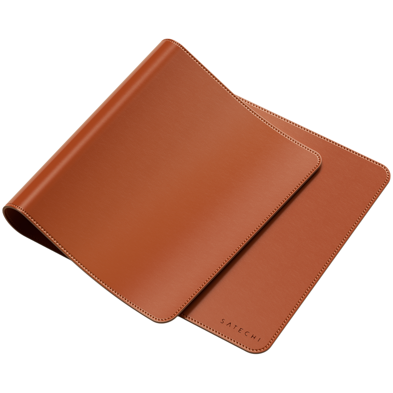 SATECHI Vegan-Leather Premium Desk Mat Brown