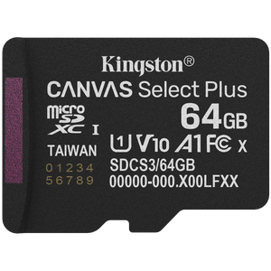 Kingston Canvas Select Plus 64GB microSDXC (ადაპტერის გარეშე)