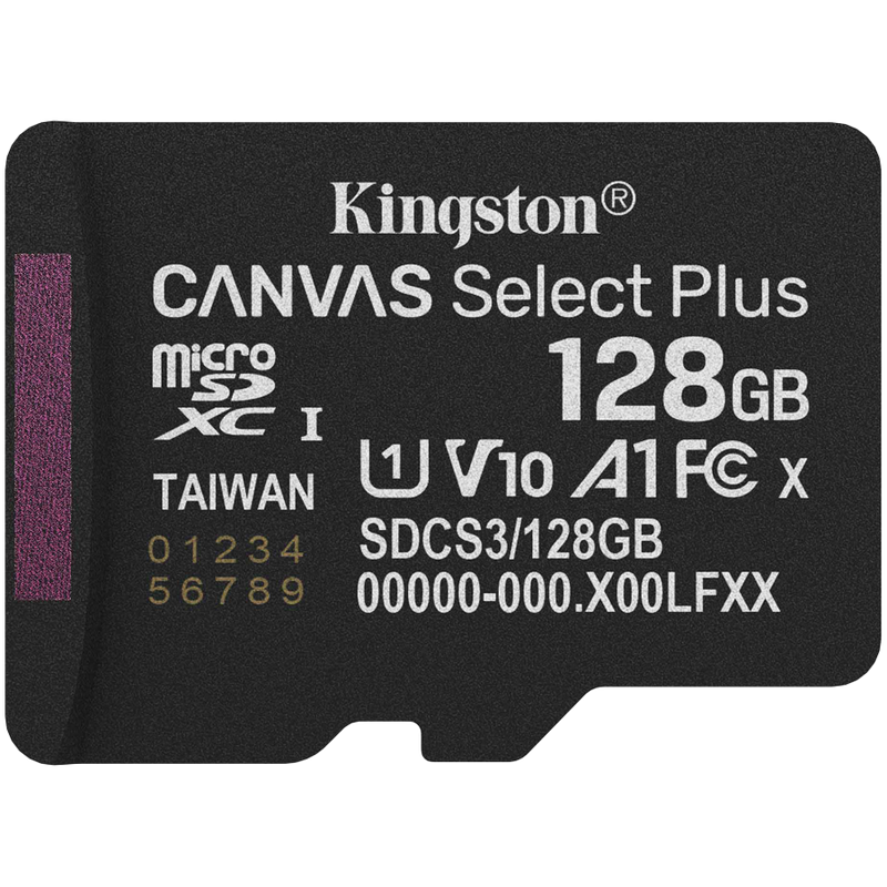 Kingston Canvas Select Plus 128GB microSDXC (ადაპტერის გარეშე)