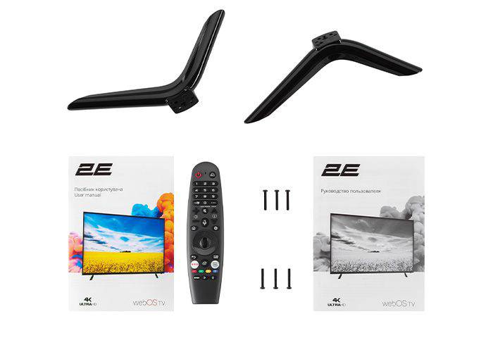ტელევიზორი -  TV Set 65" 2E LED 4K 50Hz Smart WebOS, Black - itgserv.com