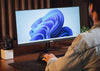 2E 28.7-inch IPS monitor D2923B displaying a high-resolution screen with a sleek black bezel and modern design.