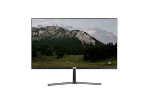 2E 23.8-inch IPS monitor with D-Sub port, sleek black display showing vibrant screen content and slim bezel design.