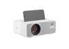 2E Phobos FHD LED projector displaying a bright, clear image with WiFi connectivity and 200 lumens brightness.
