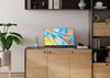 Kivi 32-inch LED television model 32F760QB with slim black frame and screen display, viewed from front on white background.