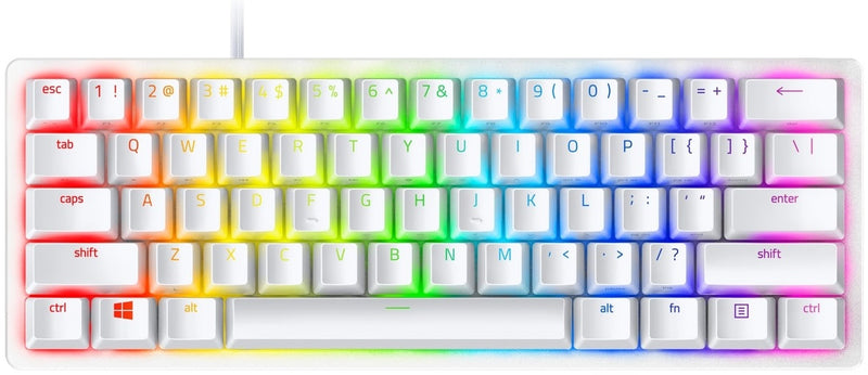 Razer Keyboard Huntsman Mini Mercury Ed. RGB 61key Red Switch USB EN