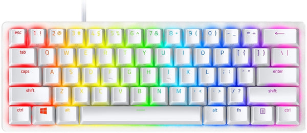 Razer Keyboard Huntsman Mini Mercury Ed. RGB 61key Purple Switch USB