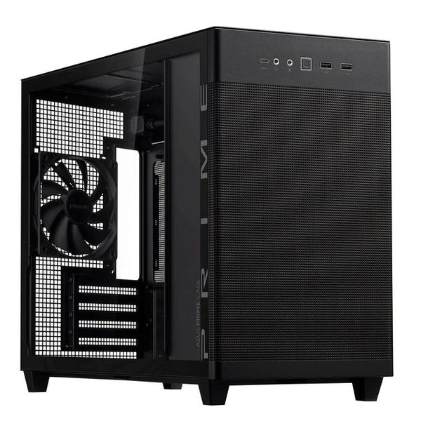ASUS Prime AP201 TG – Mini Tower | mATX/Mini-ITX | TG | 1×120mm Rear