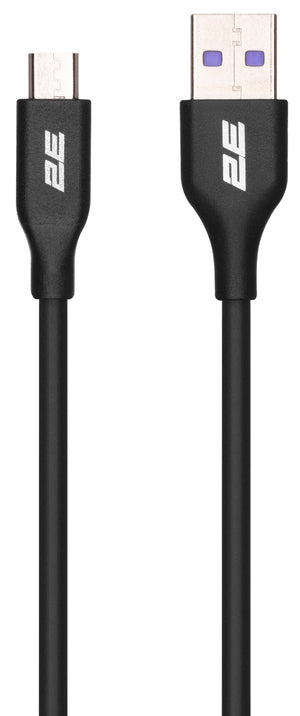2E Cable USB-A - microUSB Glow 1m Black