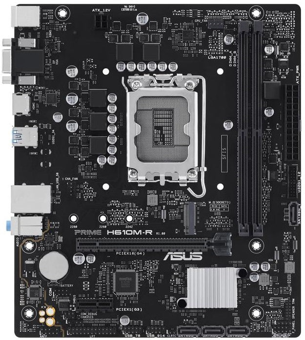 ASUS PRIME H610M-R-SI s1700 H610 2xDDR5 M.2 HDMI D-Sub DP mATX