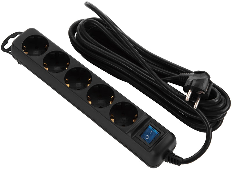 Power strip 2E 5XSchuko with switch