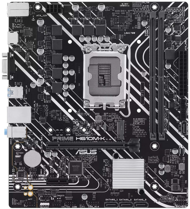 ASUS Motherboard PRIME H610M-K s1700 H610 2xDDR5 M.2 HDMI D-Sub mATX