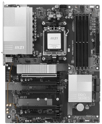 MSI Motherboard PRO B840-P WIFI sAM5 B840 4xDDR5 M.2 HDMI Wi-Fi BT ATX