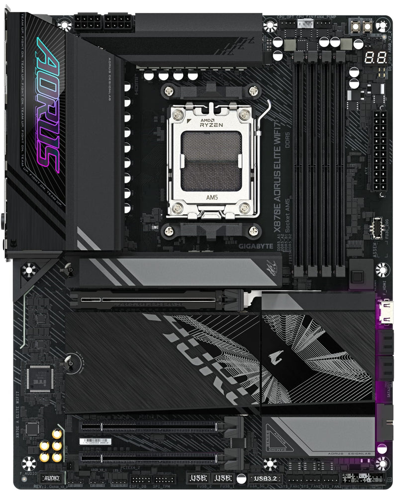 GIGABYTE Motherobard X870E A ELITE WIFI7 sAM5 X870 4xDDR5 M.2 HDMI