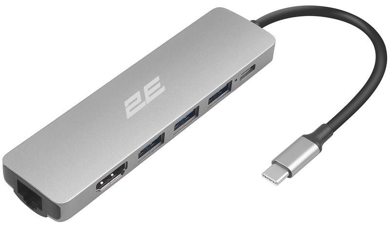 2E Hub USB-С > 2хUSB-A 2.0/USB-A 3.0/USB-C PD/HDMI/Ethernet