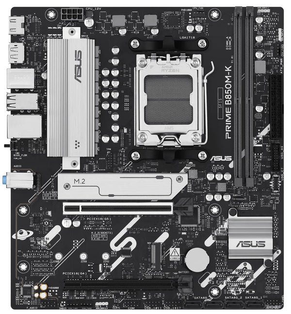 ASUS Motherboard PRIME B850M-K sAM5 B850 4xDDR5 M.2 HDMI DP mATX