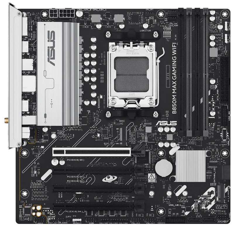ASUS Motherboard B850M MAX GAMING WIFI sAM5 B850 4xDDR5 M.2 HDMI DP