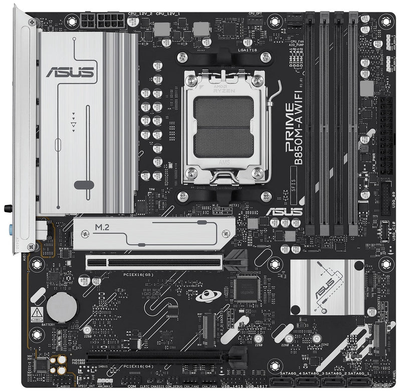 ASUS Motherboard PRIME B850M-A WIFI sAM5 B850 4xDDR5 M.2 HDMI DP WiFi