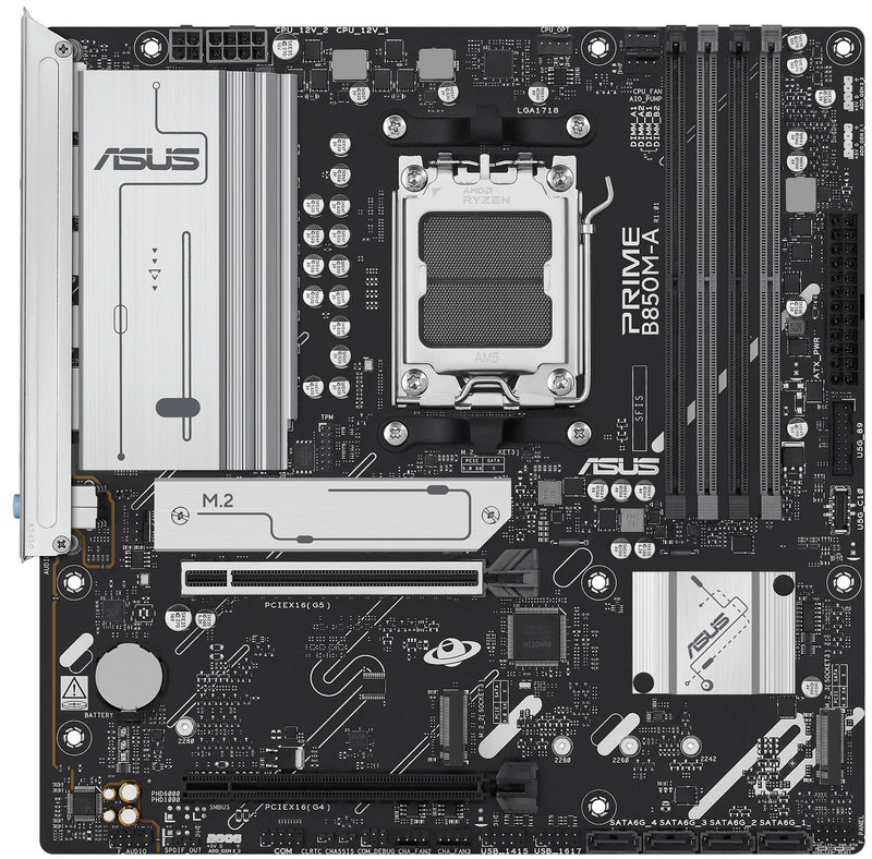 ASUS Motherboard PRIME B850M-A-CSM sAM5 B850 4xDDR5 M.2 HDMI DP mATX