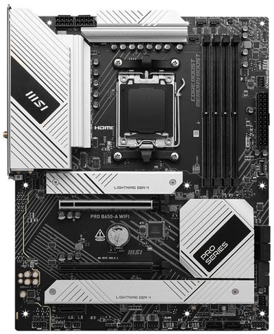 MSI Motherboard PRO B650-A WIFI sAM5 B650 4xDDR5 M.2 HDMI DP Wi-Fi BT