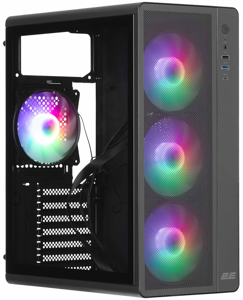 2E-V510B, PC case 2E GAMING Credo Plus V510B without PSU, 1xUSB3.0,