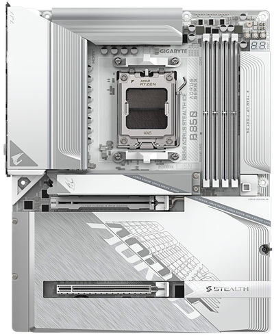 GIGABYTE Motherboard B850 A STEALTH ICE sAM5 B850 4xDDR5 M.2 HDMI ATX